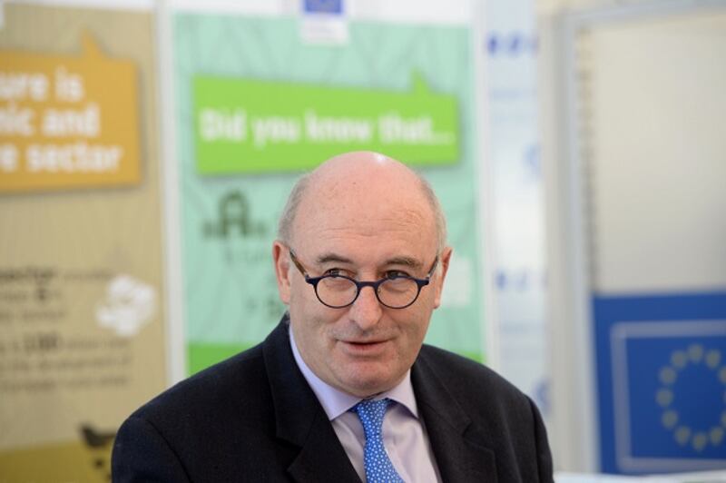 Phil Hogan European commissioner for agriculture and rural development pictured in 2017 at the National Ploughing Championships. File photograph: Alan Betson/The Irish Times