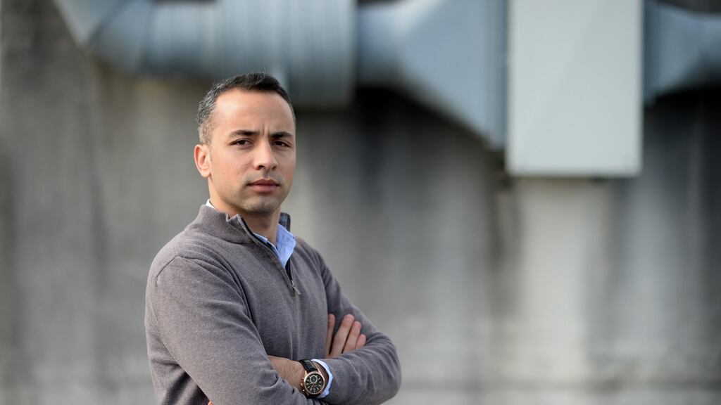 Kasem Hijazy, head of Goal’s operation in Syria, at the agency’s  Dún Laoghaire office. Children in besieged Ghouta “can differentiate between the sound of bombs and even Kalashnikovs”  but not types of fruit, he says. Photograph: Dara Mac Dónaill