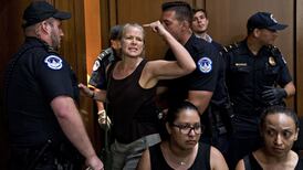 Protesters disrupt hearing for Trump’s supreme court pick