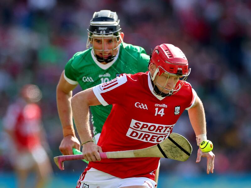 Cork's Alan Connolly in action against Limerick's Gearóid Hegarty during the All-Ireland semi-final. Photograph: James Crombie/Inpho