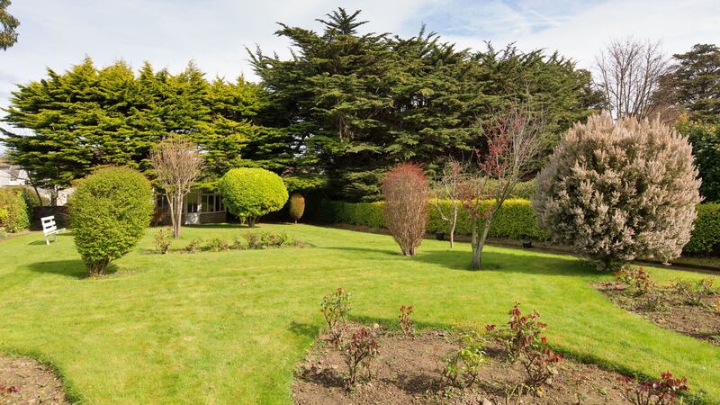 Villa Tyone’s substantial back garden, with scope for an extension to the house