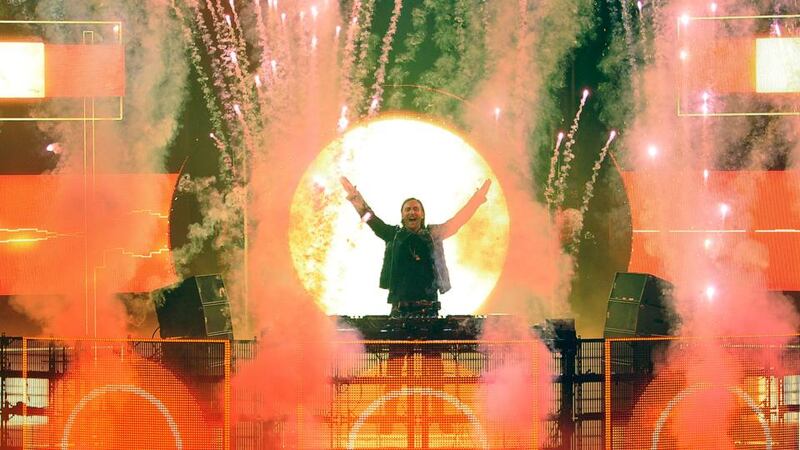Star turn: David Guetta on stage. Photograph: Matt Kent/Redferns via Getty
