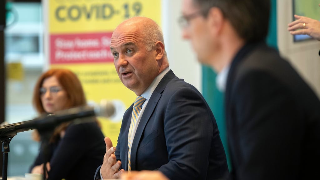 Chief medical officer Dr Tony Holohan speaking during a press conference at the Department of Health. Photograph: Colin Keegan/Collins Dublin