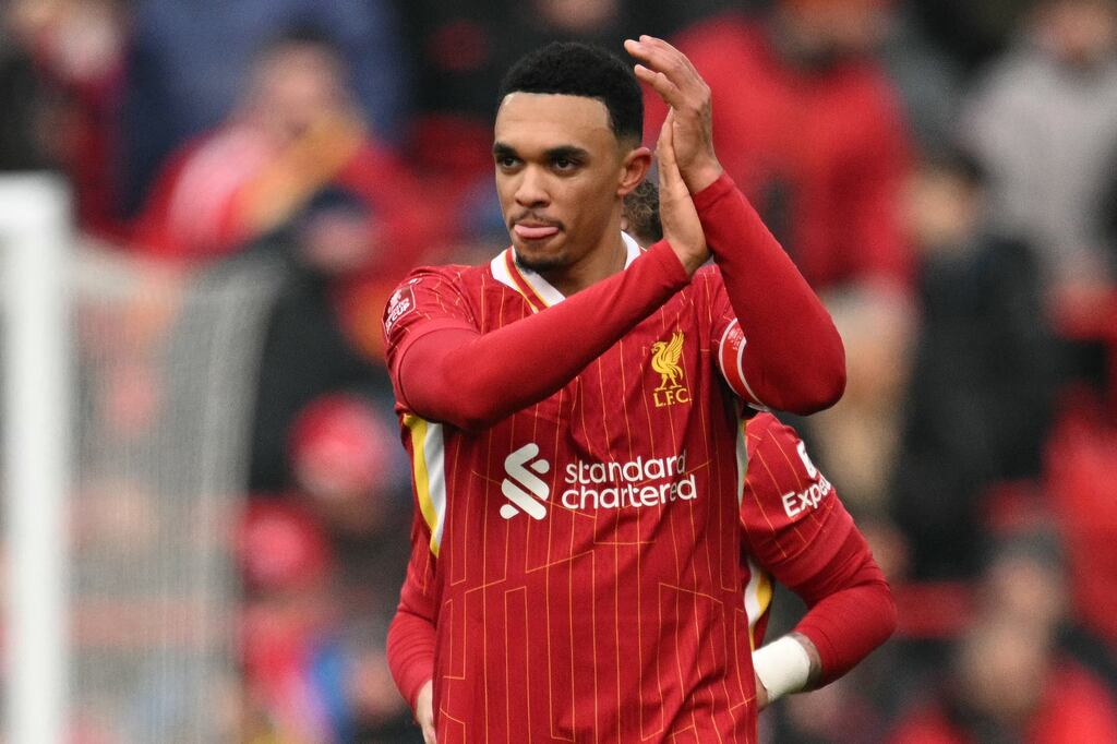 Liverpool's defender Trent Alexander-Arnold. Photograph: /AFP via Getty Images)