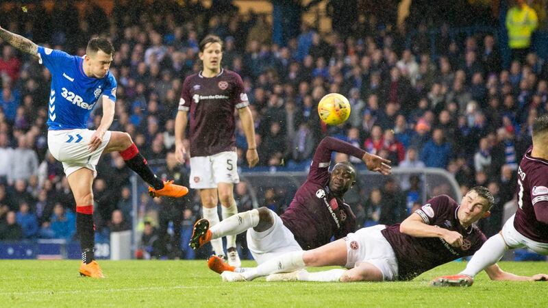 Rangers Ryan Jack shoots Photo: Jeff Holmes/PA Wire