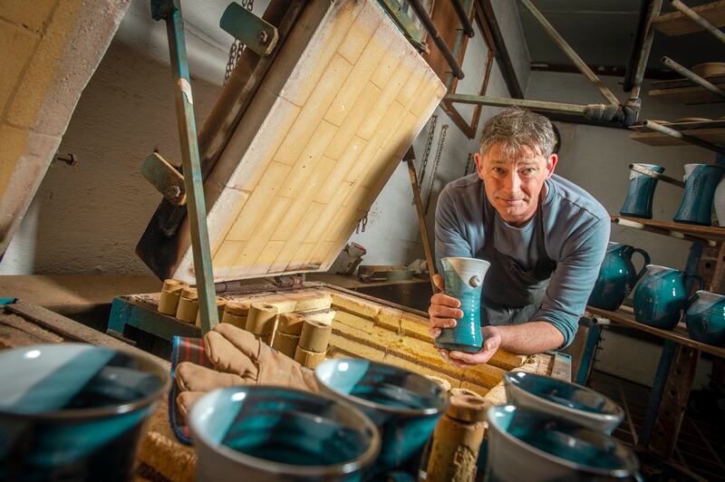 Ron Barrett at a kiln in the workshop. Photograph: Michael Mac Sweeney/Provision