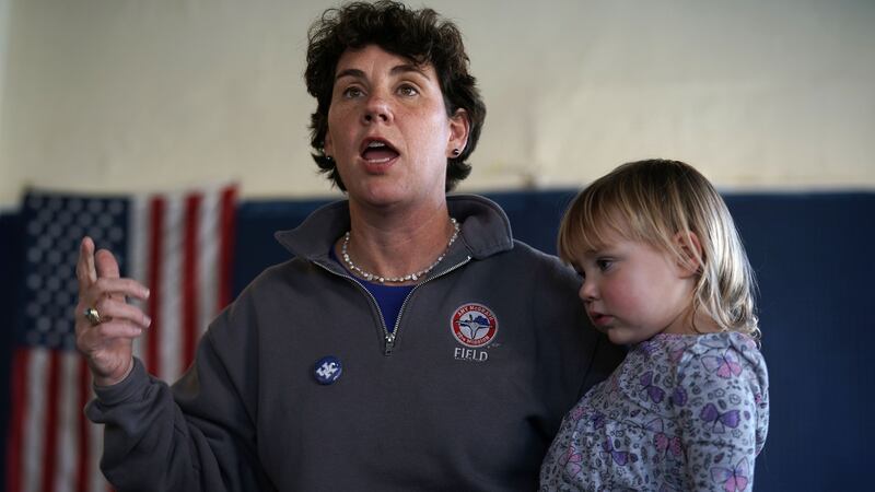 Former marine pilot Amy McGrath is giving current representative Andy Barr a run for his money in the House race in Kentucky. Photograph: Alex Wong/Getty Images