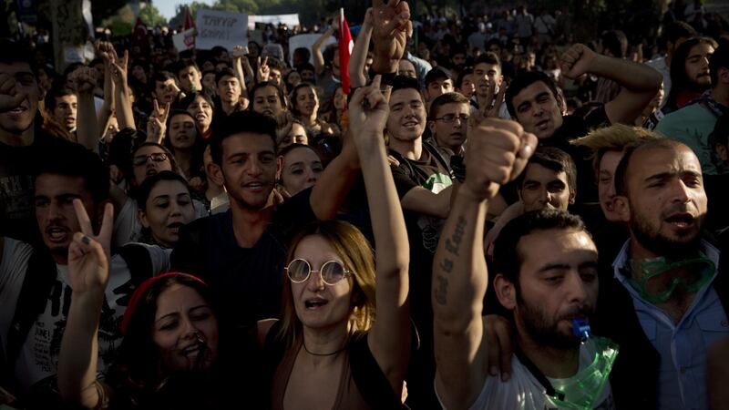 Turkish demonstrators in Gezi Park in Taksim Square in Istanbul, Turkey on June 3rd, 2013. Photograph: Ed Ou/Getty Images