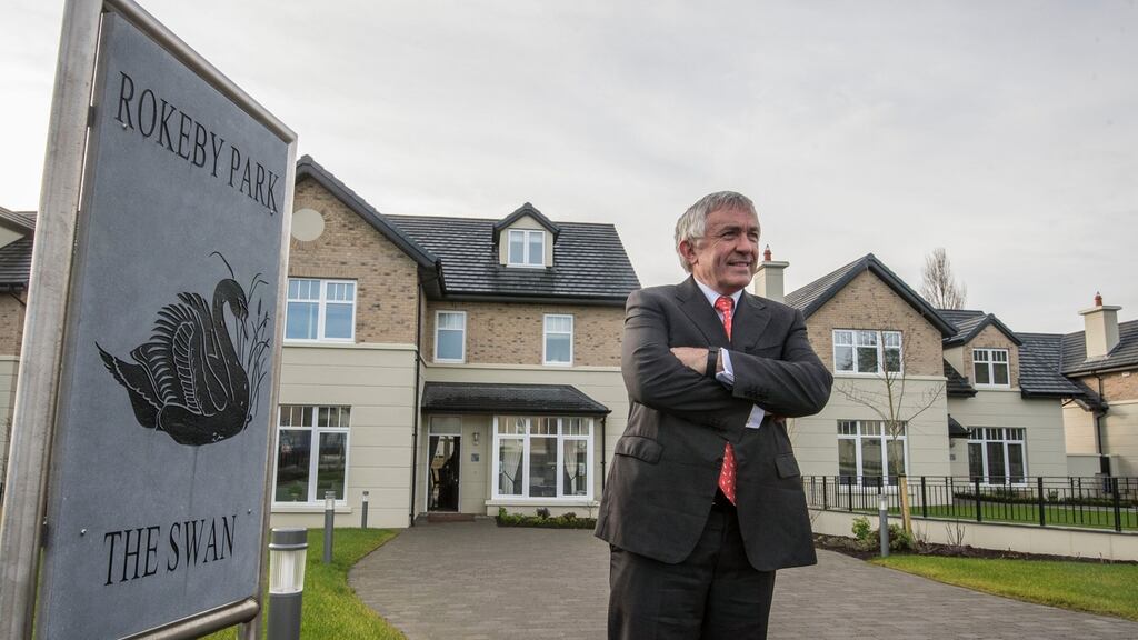 Michael O’Flynn at his development in Lucan, one of four that he has under way in the greater Dublin area. Photograph: Brenda Fitzsimons