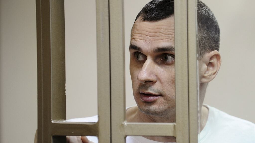 Ukrainian film director Oleg Sentsov is being held in an isolation cell in a remote prison in Arctic Siberia. Photograph: Reuters/Sergey Pivovarov