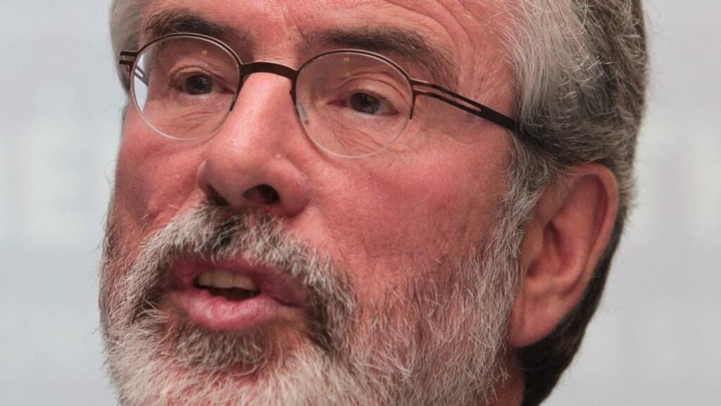 Gerry Adams said the programme for government commits to integrated “health care delivery, in which the right care is delivered in the right place”. Photograph: Niall Carson/PA Wire