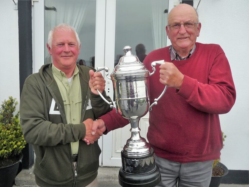 Dennis Kelleher (right), winner of European Cup on Mask with TTAA chairman, Liam Conroy