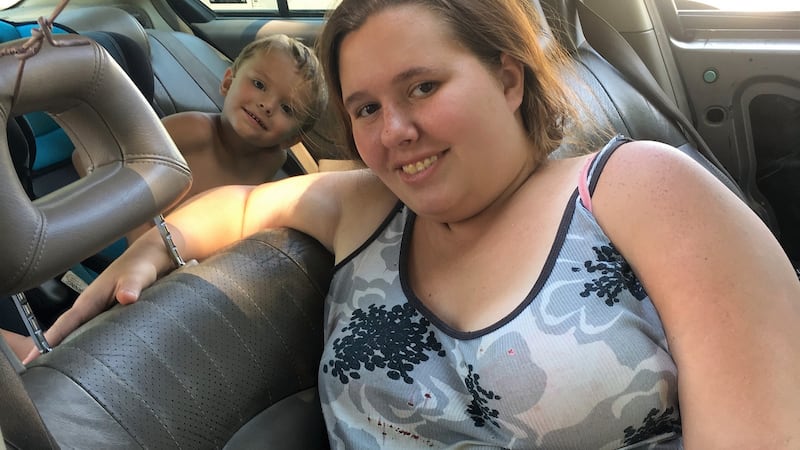 Kristine and son Clayton: “I’m pretty happy with what the president is doing.”