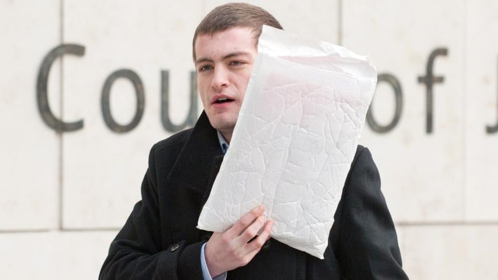 Tadhg Costello, of Richmond Hill, Monkstown, arriving at court, where he changed his plea to guilty. Photograph: Collins Courts.