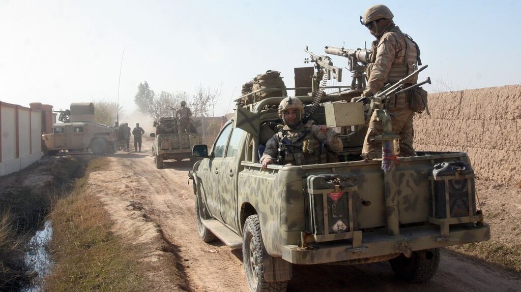 Afghan security in Helmand province: Fierce fighting has been underway in the traditional stronghold of the Taliban and major centre for opium that US and British troops fought for years to control. Photograph: Abdul Khaliq/AP