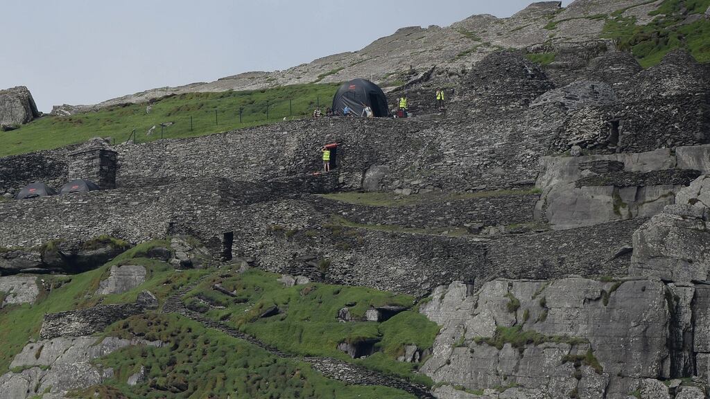 Tourism Ireland is basing its new publicity campaign around the filming of part of the new Star Wars  on Skellig Island. Photograph: Getty