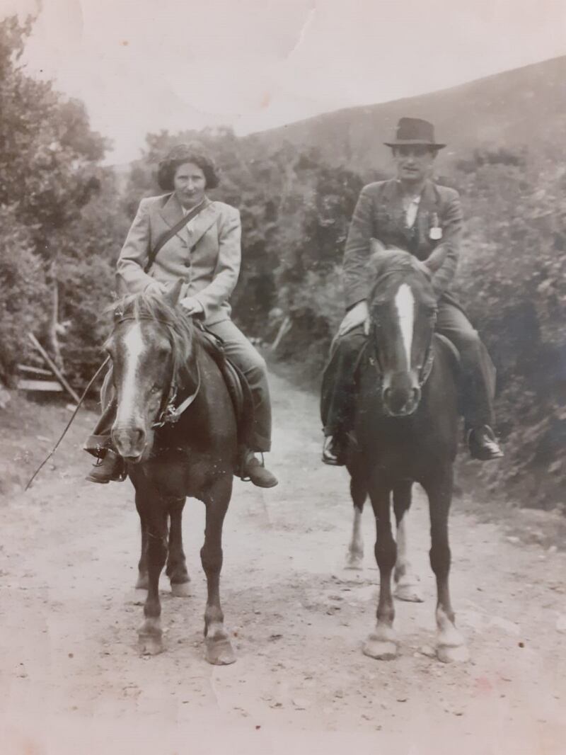 Victor Fagg, pictured with his wife Una, was a keen horseman. Photograh: supplied by Morgan Fagg