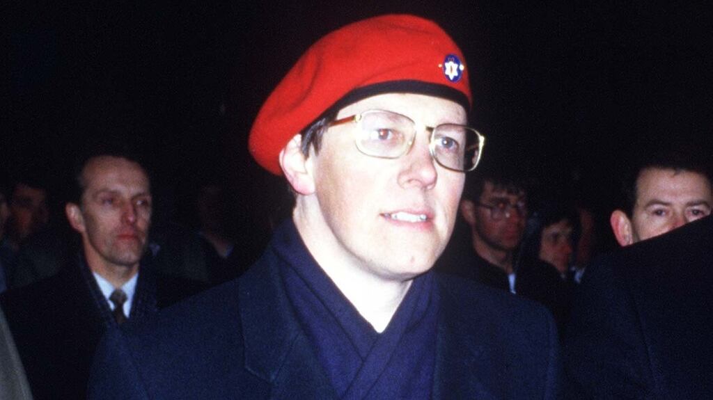 A young Peter Robinson in his Ulster Resistence beret. Photograph: Pacemaker Belfast
