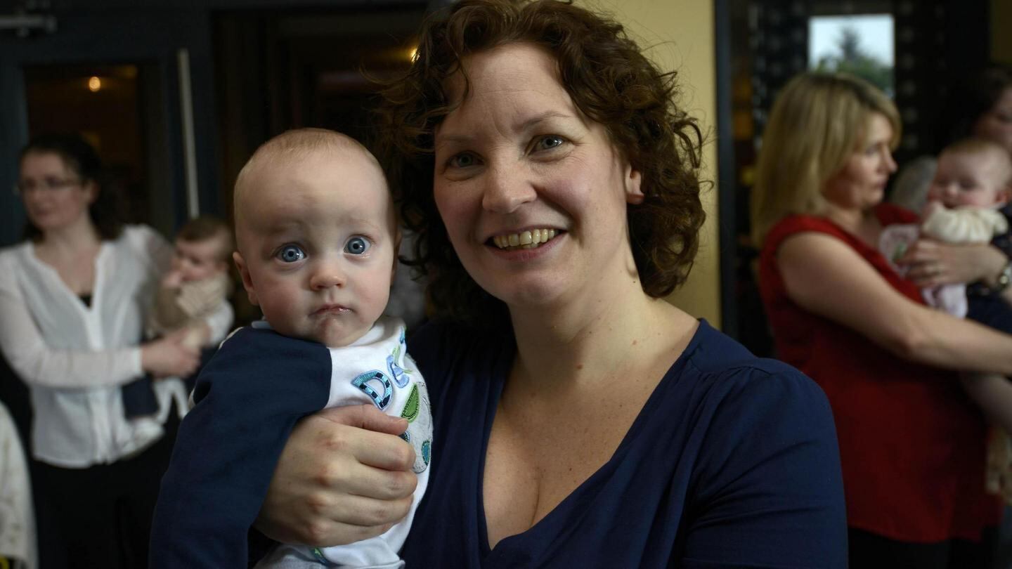 Gwen Reil with her son, Sam, from Waterford. Photograph: Brenda Fitzsimons