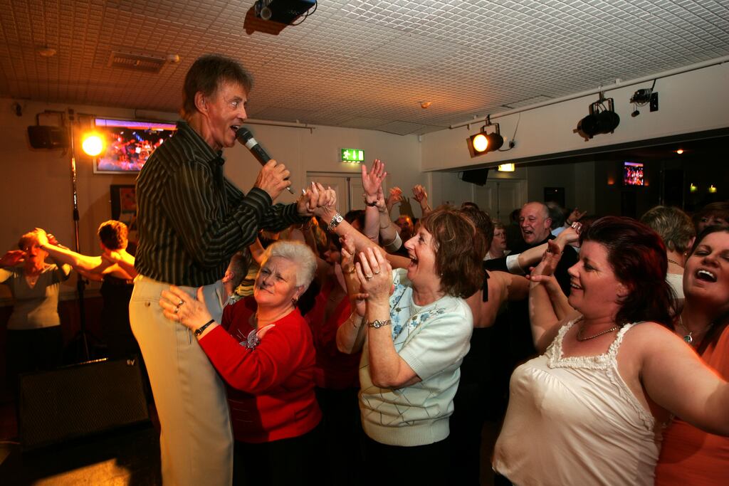 Dickie Rock in concert in the Noggin Inn, Sallynoggin, Co Dublin. Photograph: Frank Miller