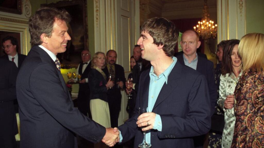 Look back in anger: Tony Blair glad-handing Noel Gallagher of Oasis in 1997. Photograph: Rebecca Naden/PA