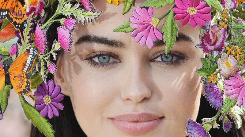 Model Sarah Tansey wearing a Carol Kennelly design. Photograph: Alan Betson