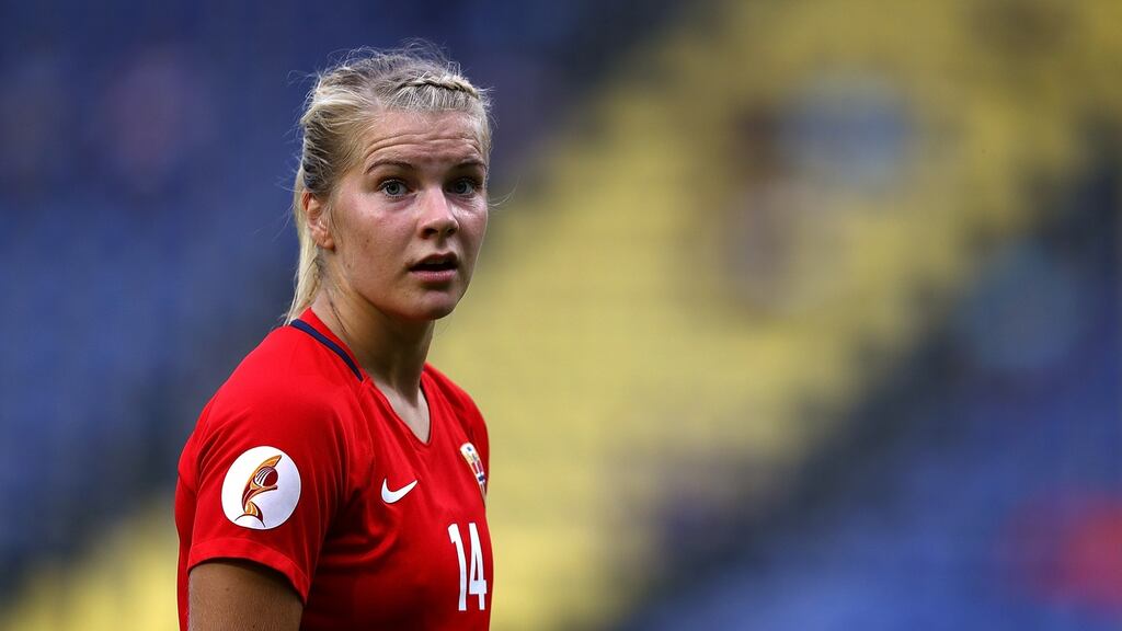 Norway star Ada Hegerberg welcomed the news that the women’s team are to receive the same pay as the nation’s men’s team. Photograph: Dean Mouhtaropoulos/Getty Images