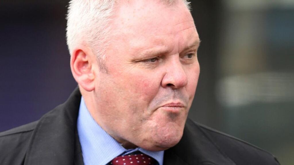 Chelsea supporter Richard Barklie, 50, who has been banned from football matches for five years for racially abusing and shoving a black commuter off a Paris Metro train. Chelsea later banned him and four others for life for their part in the incident. Photograph: Chris Radburn/PA