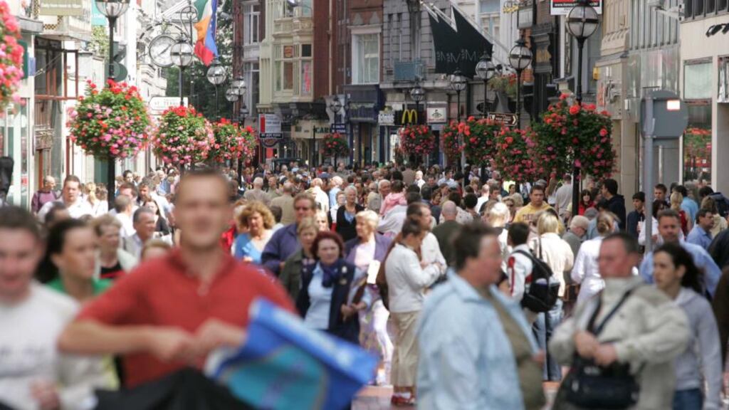 ‘I felt lonely when I first moved to Dublin. I had placed so much hope in this.’ Above, Grafton Street. Photograph: David Sleator