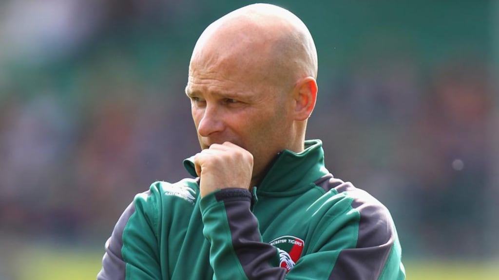 Leicester’s backs’ coach Paul Burke.