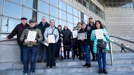 Elderly Dublin City Council tenants protest poor conditions