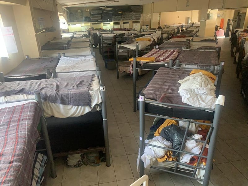 The albergue dorm for migrants at Casa Indi. Photograph: Peter Murtagh