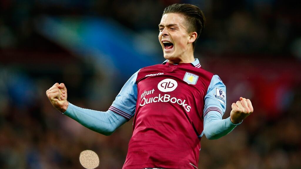 Aston Villa have announced midfielder Jack Grealish has chosen to play for England over Ireland. Photograph: Getty
