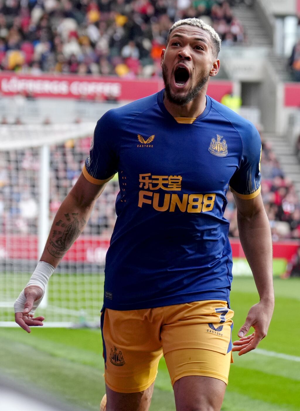 Newcastle United's current jersey sponsor is the Chinese betting firm Fun88. Photograph: PA