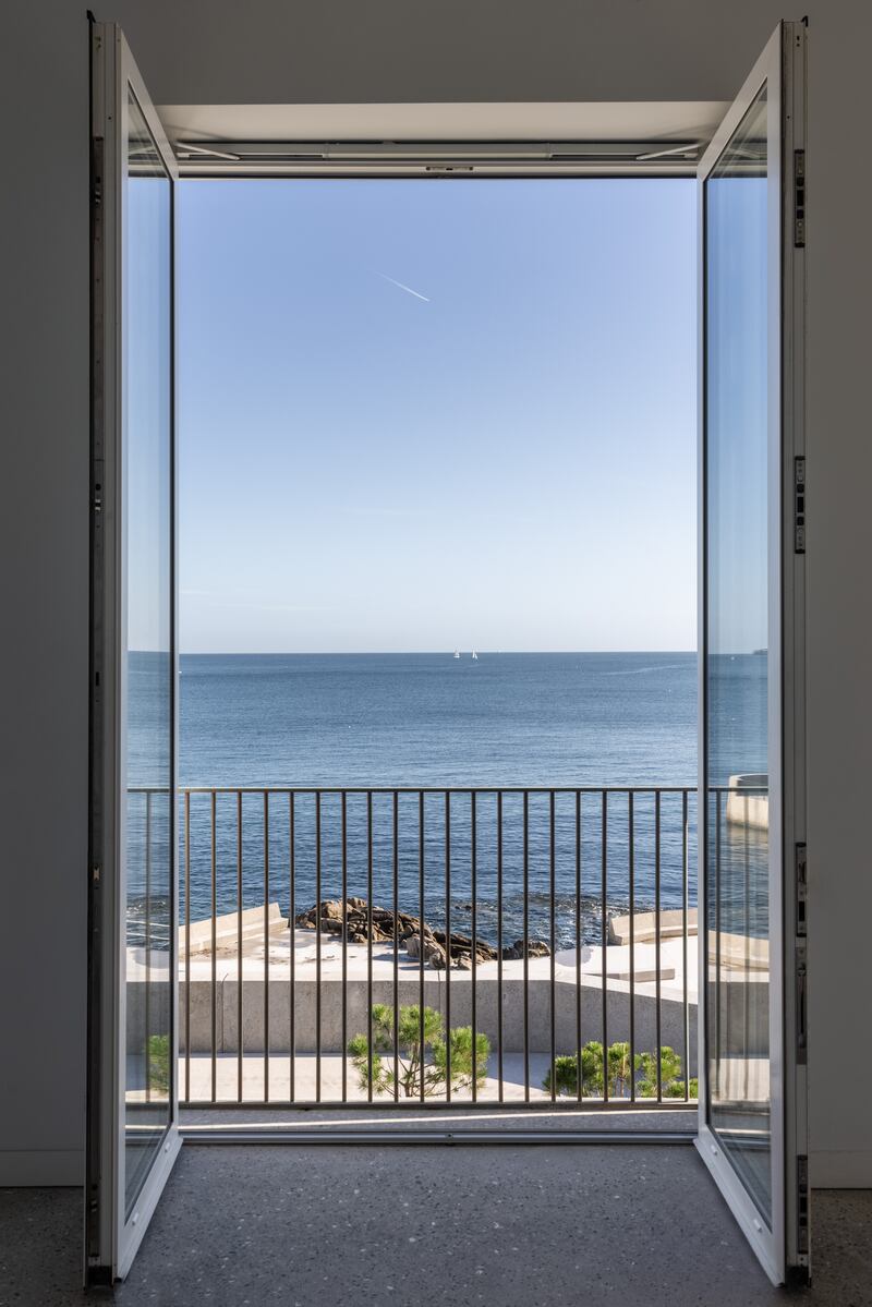 There’s no balcony, and the doors open out on to the water, “like when you’re on holidays in Italy, and the doors are to a cliff down to the sea”, says Hannan. Photograph: Ste Murray