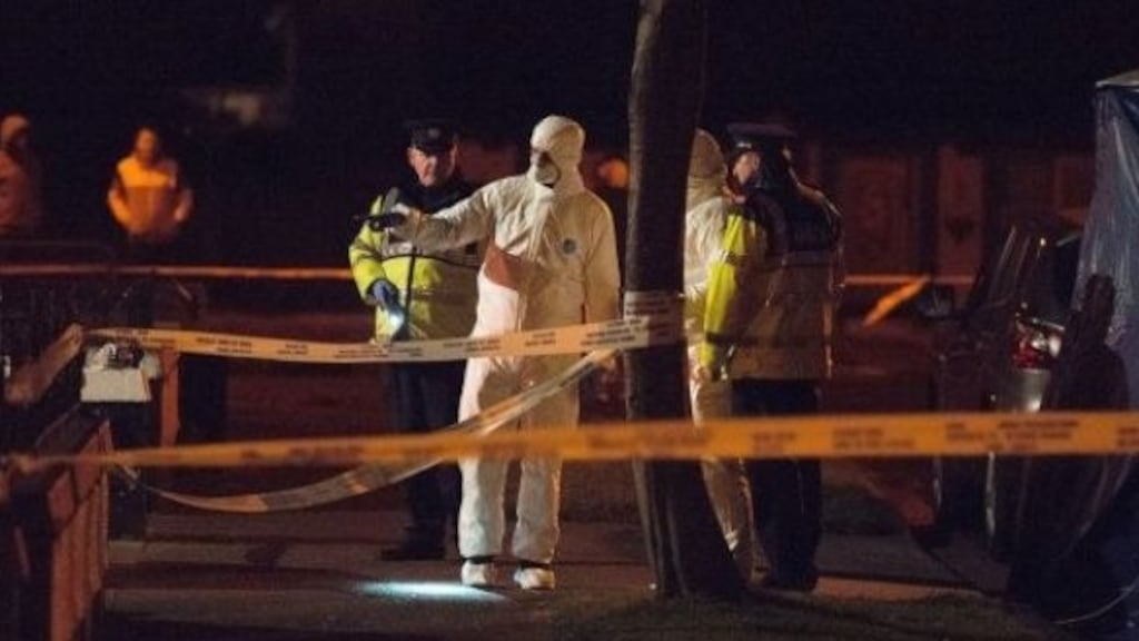 The scene on St Ronan’s Drive in west Dublin following the death of Noel Kirwan. Photograph: Dave Meehan