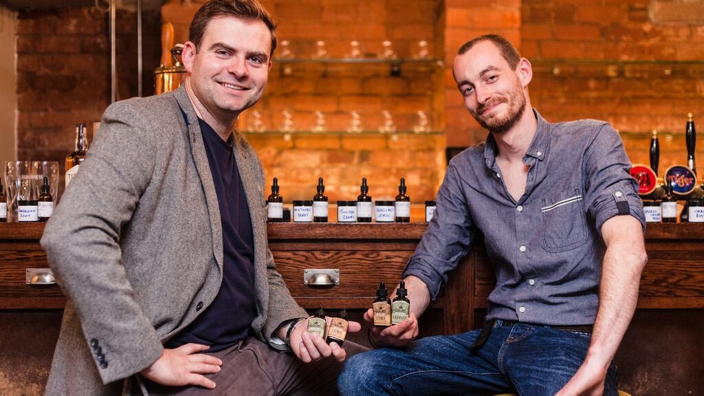 Jarrod Cuffe (left) and Barry Gargan, co-founders of Off the Cuffe bitters