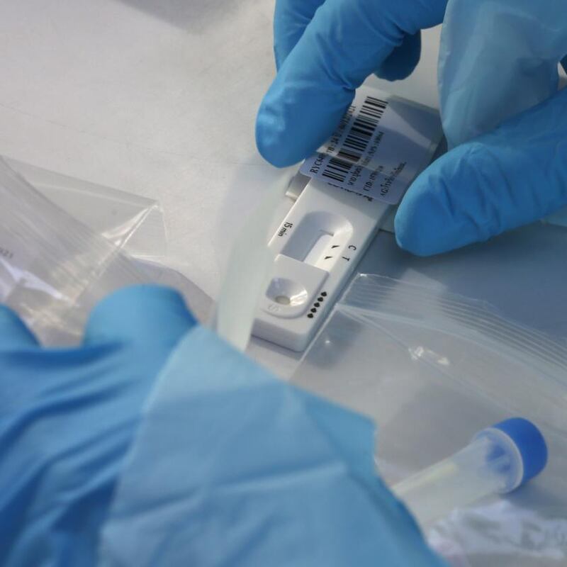 Covid check: antigen tests must be administered by professionals. Photograph: Narong Sangnak/EPA