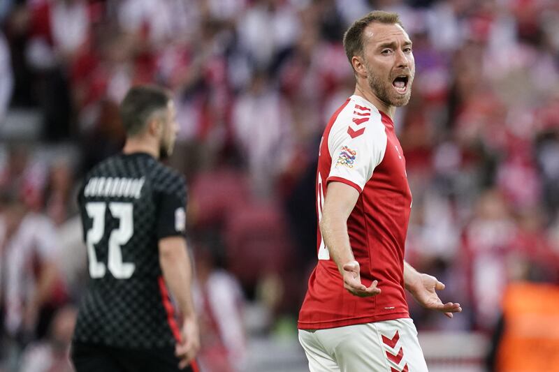 Christian Eriksen's return to form after his harrowing cardiac arrest at last years Euros is nothing short of astonishing. Photograph: Liselotte Sabroe / Ritzau Scanpix / AFP via Getty Images