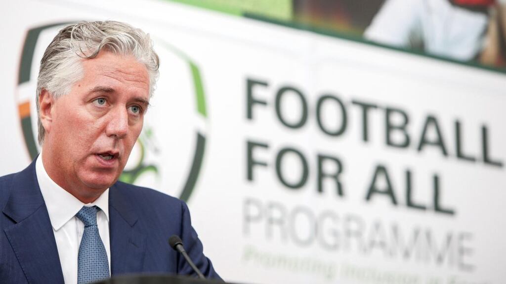 Former FAI CEO John Delaney: The FAI confirmed it paid Delaney a total of €462,000 in a severance package when he left the organisation earlier this year. Photograph: Gary Carr/Inpho