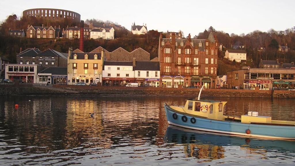 Oban waterfront, Scotland: From Oban you can take the ferry to the Mull of Kintyre. Photograph: Thinkstock