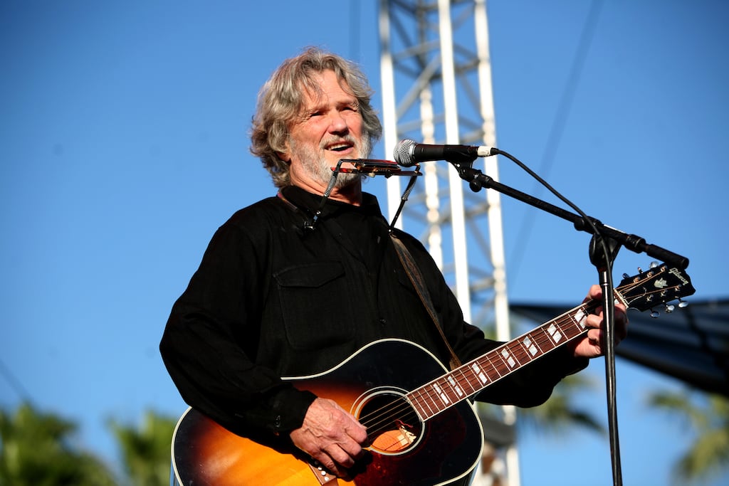 Kris Kristofferson performing in 2007:  his neo-romantic sensibility that owed as much to John Keats as to the Beat Generation and Bob Dylan. Photograph: Heidi Schumann/The New York Times