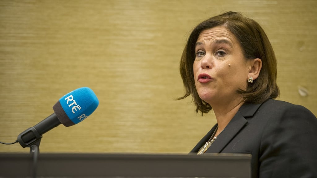 Sinn Féin leader Mary Lou McDonald. ‘The big winners this time were Sinn Féin, the party most vociferous in its attacks on all aspects of government policy.’ Photograph: Aidan Crawley/Bloomberg