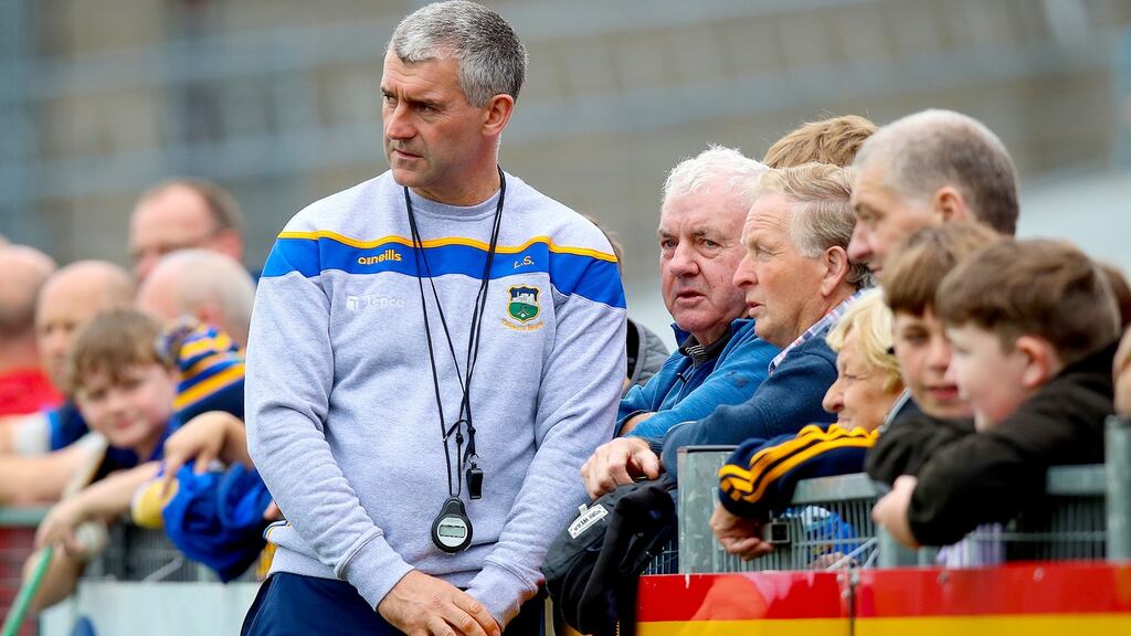 Tipperary Senior Hurling Open Training Session, Semple Stadium, Thurles, Co. Tipperary 31/7/2019 Tipperary manager Liam Sheedy speaks to fans Mandatory Credit ?INPHO/Tommy Dickson