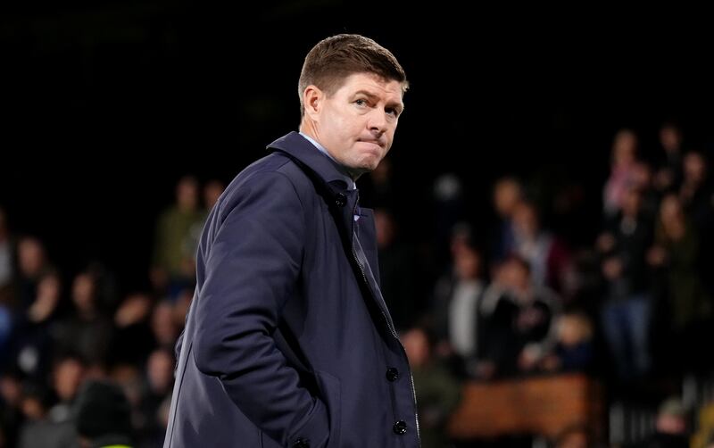 Steven Gerrard seemed to preoccupied with his own feelings when he was the manager of Aston Villa. Photograph: John Walton/PA Wire