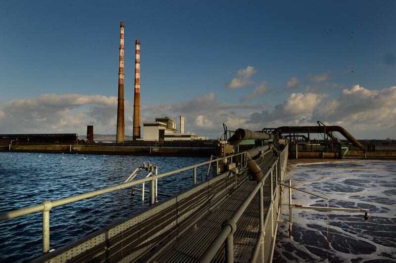 Ringsend plant: while interventions can be made to increase the capacity of the plant, there is no guarantee of capacity there for the increasing growth in housing connections that the Government has committed to. Photograph: Cyril Byrne