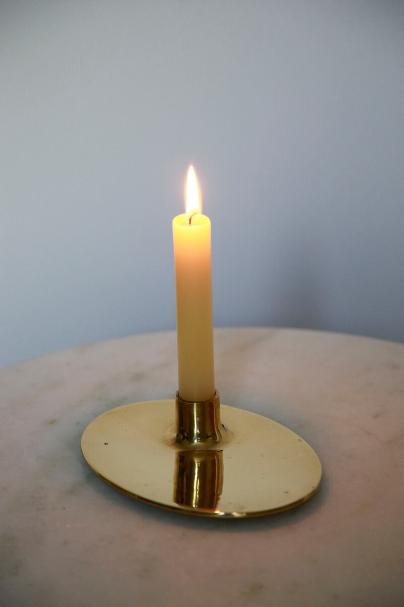 A George Jensen candleholder by Makers & Brothers is another of her favourite possessions. Photograph Nick Bradshaw