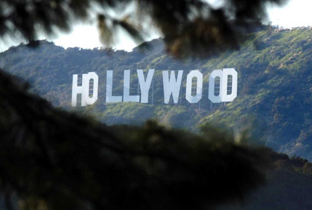 The 10-strong crew used about 1,500 litres of paint to paint the Hollywood sign and finished ahead of schedule, like every good Irish painter should. Photograph: Myung Jung Kim/AP