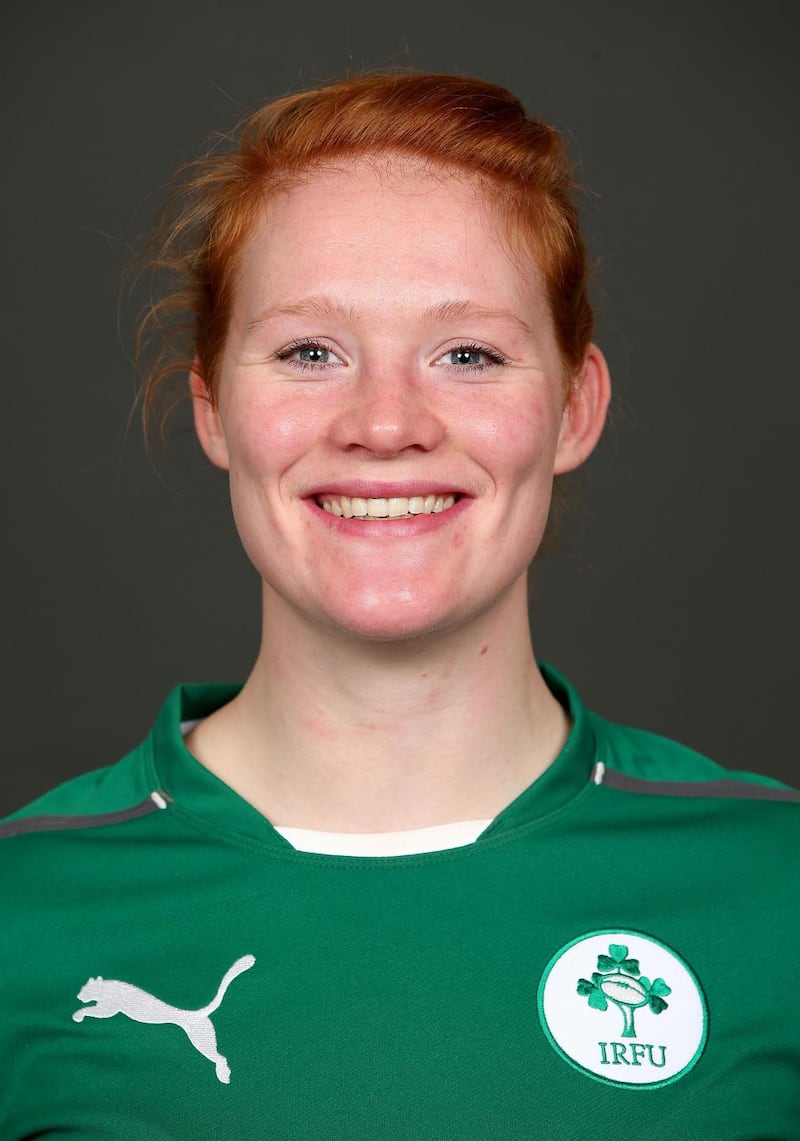 Juliet Short: making her international debut on Saturday, wearing the number eight shirt. Photograph: Dan Sheridan/Inpho