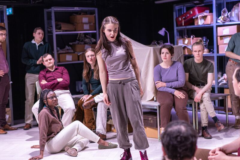 The Asylum Workshop opens with drama students rehearsing scenes from Hamlet – perhaps the ultimate play within a play within a play. Photograph: Karl Hussey Photography